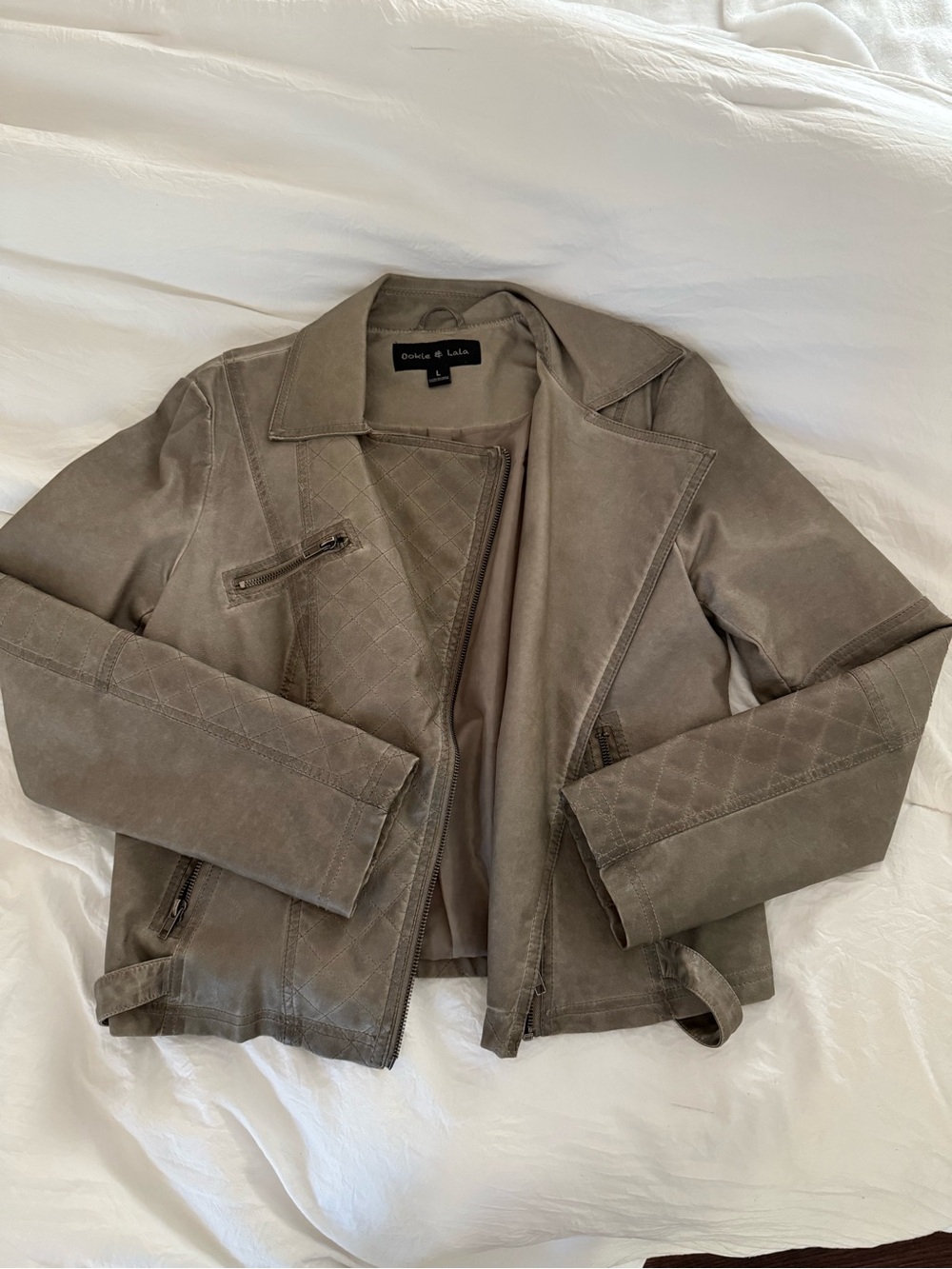 Taupe Moto Jacket